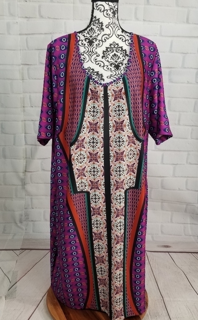 NY Collection zip back size 3x short sleeve dress